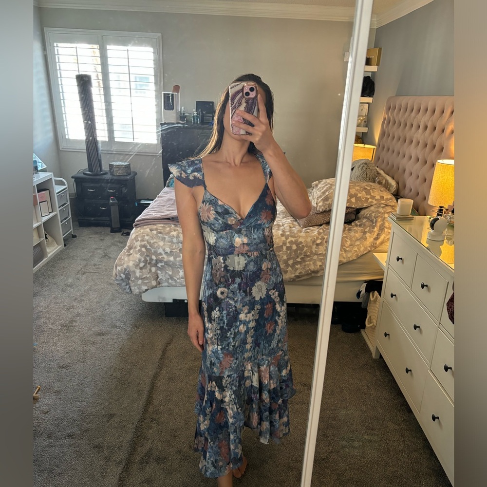 WORN ONCE - HUTCH for Anthropologie Ruffle Floral Maxi Dress - Picture 4 of 9